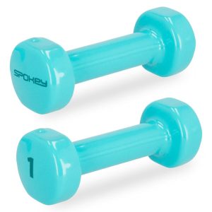 Dumbbells SPOKEY Shape 2×1 kg, turquoise