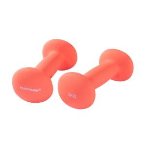 Dumbbells TUNTURI Neoprene Dumbbells 2kg, red