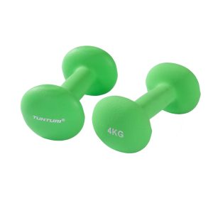 Dumbbells TUNTURI Neoprene Dumbbells 4kg, green