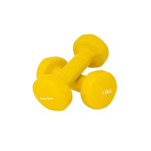 Dumbbells TUNTURI Vinyl Dumbbells 1.5kg, yellow