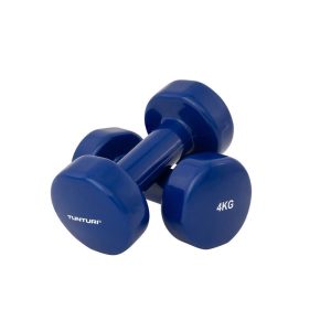 Dumbbells TUNTURI Vinyl Dumbbells 4.0kg, blue
