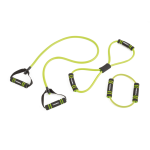 TOORX Set of Elastics with Soft Touch Handles, green